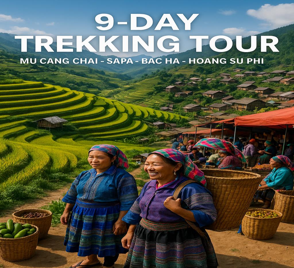 9 DAY ADVENTURE TOURS VIETNAM: MU CANG CHAI -SAPA - HOANG SU PHI TREK