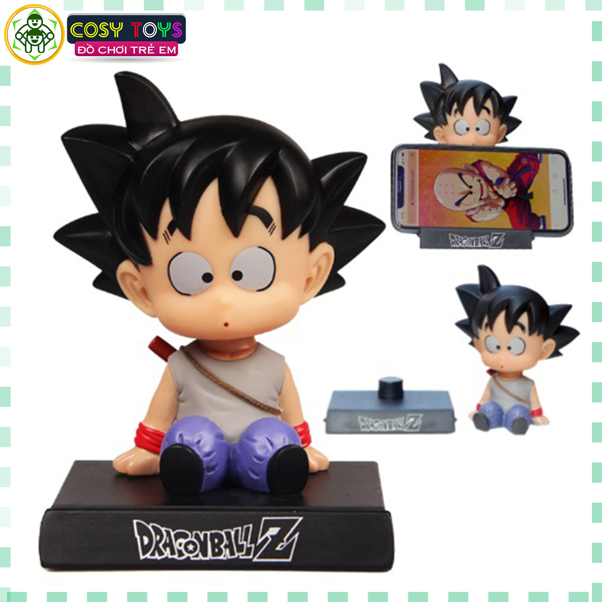 Mô hình Songoku Áo Xám Lắc Đầu - Dragon Ball - Bộ lắc đầu - Có Hộp Màu Đồ  chơi trẻ em-COSY Toys Danang