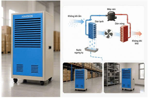Máy hút ẩm công nghiệp Harison HD-150B là gì?