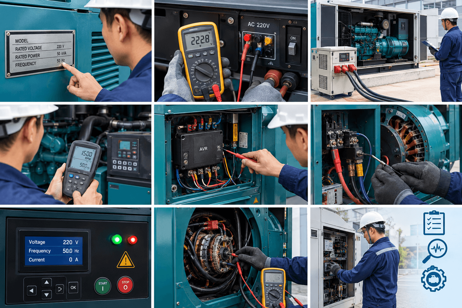 Cách kiểm tra máy phát điện yếu điện áp