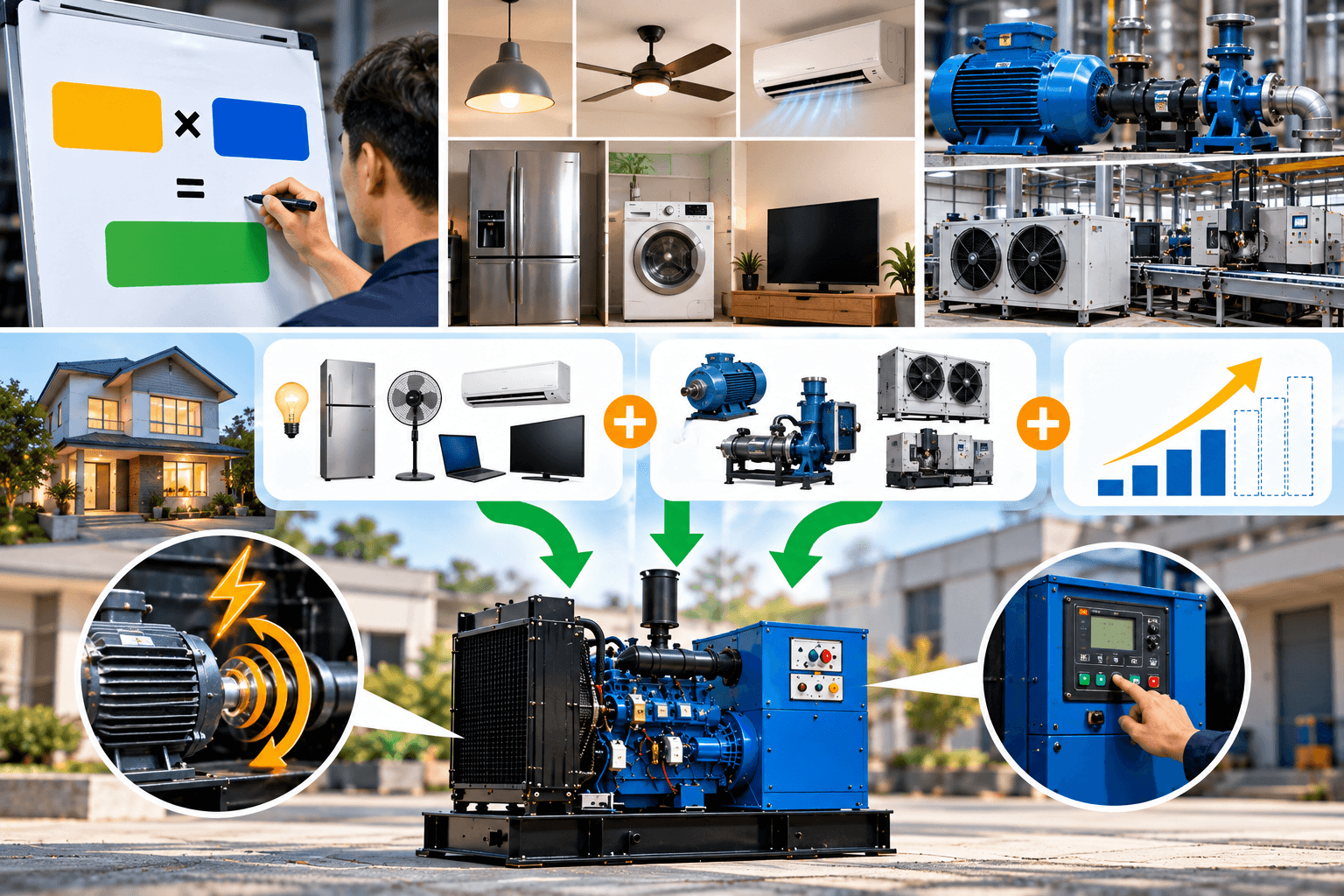 Cách tính công suất máy phát điện phù hợp