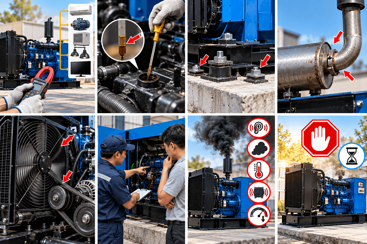 Cách xử lý khi máy phát điện kêu to bất thường
