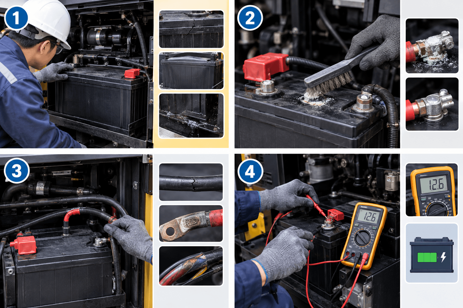 Các bước kiểm tra ắc quy máy phát điện