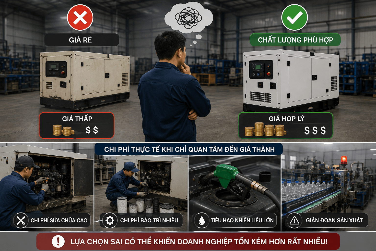 Chỉ quan tâm đến giá thành