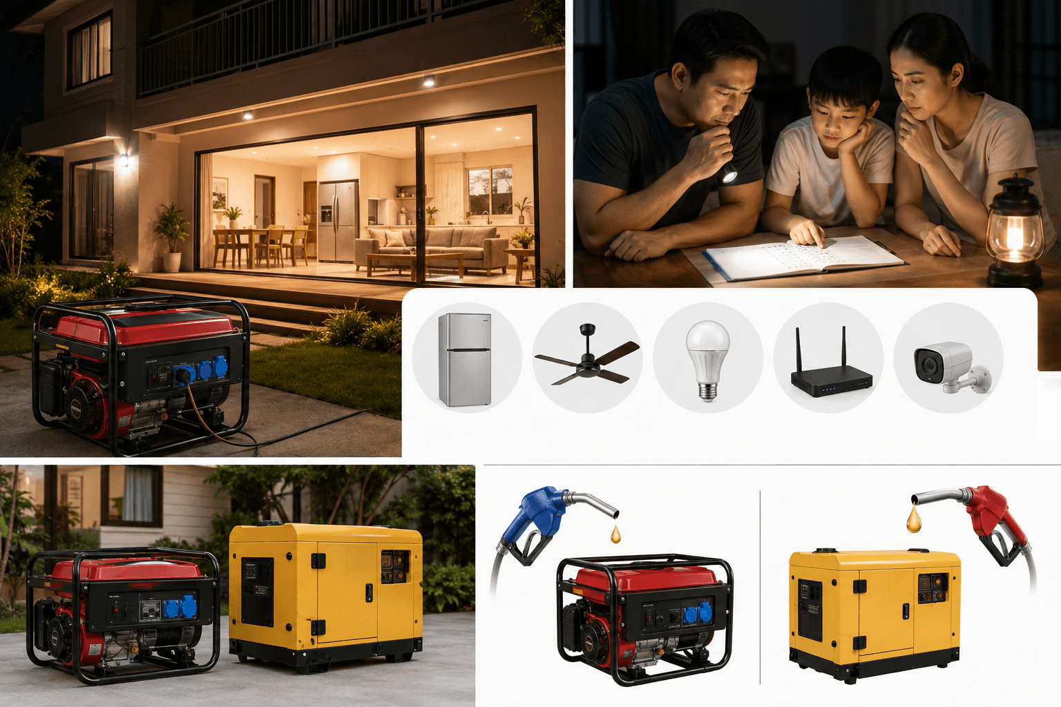 Chọn máy phát điện cho gia đình