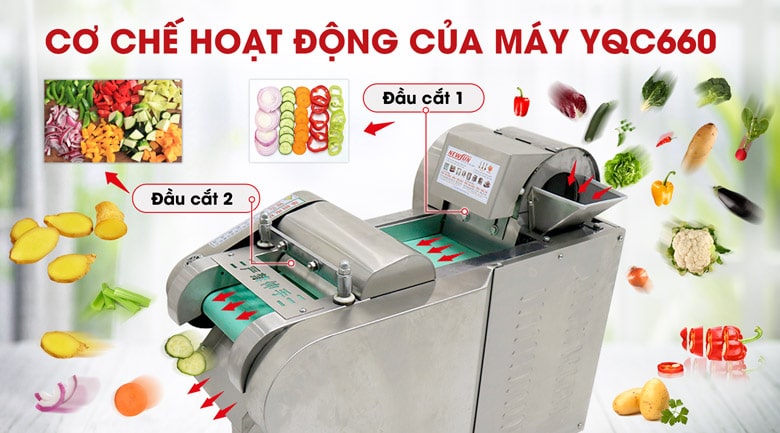Máy thái rau củ quả công nghiệp YQC660
