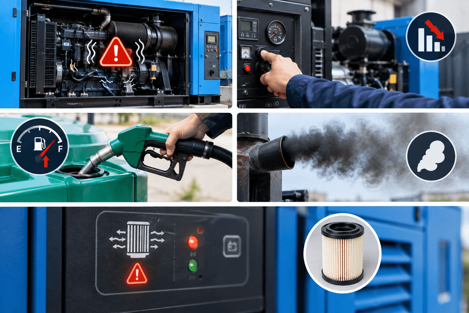 Dấu hiệu lọc gió máy phát điện cần được kiểm tra