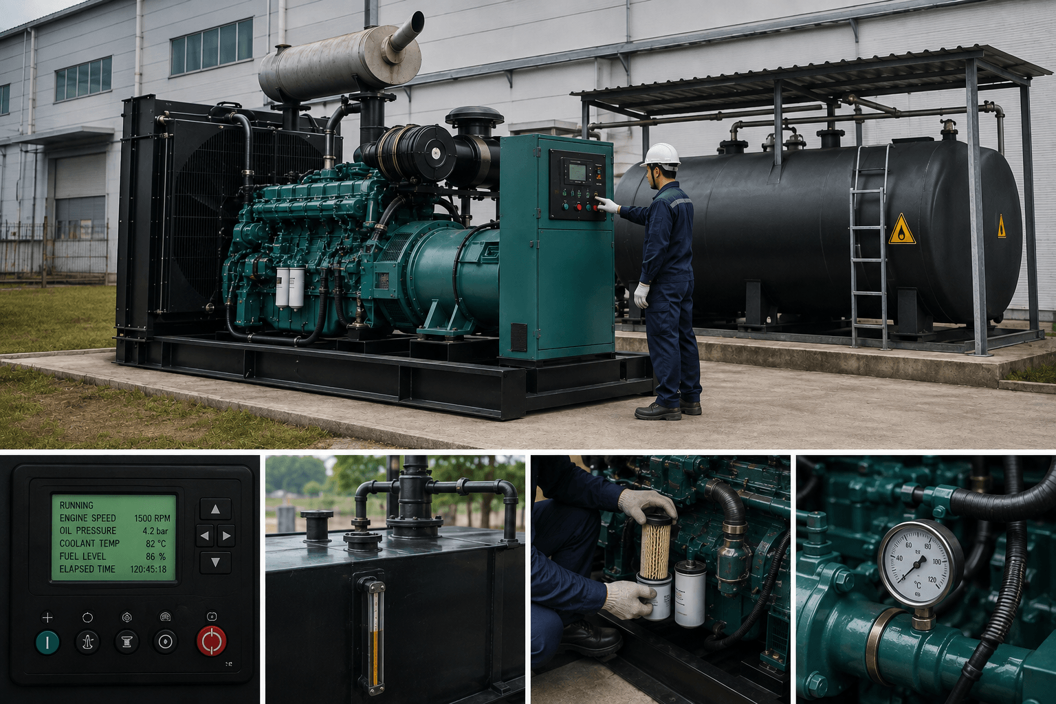 Máy phát điện diesel chạy liên tục được bao lâu?