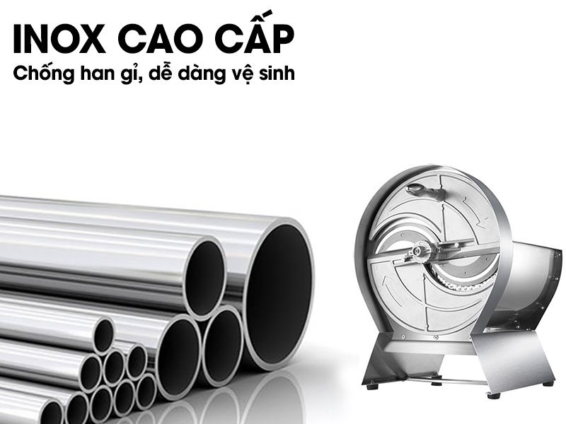 Máy thái lát củ quả inox quay tay