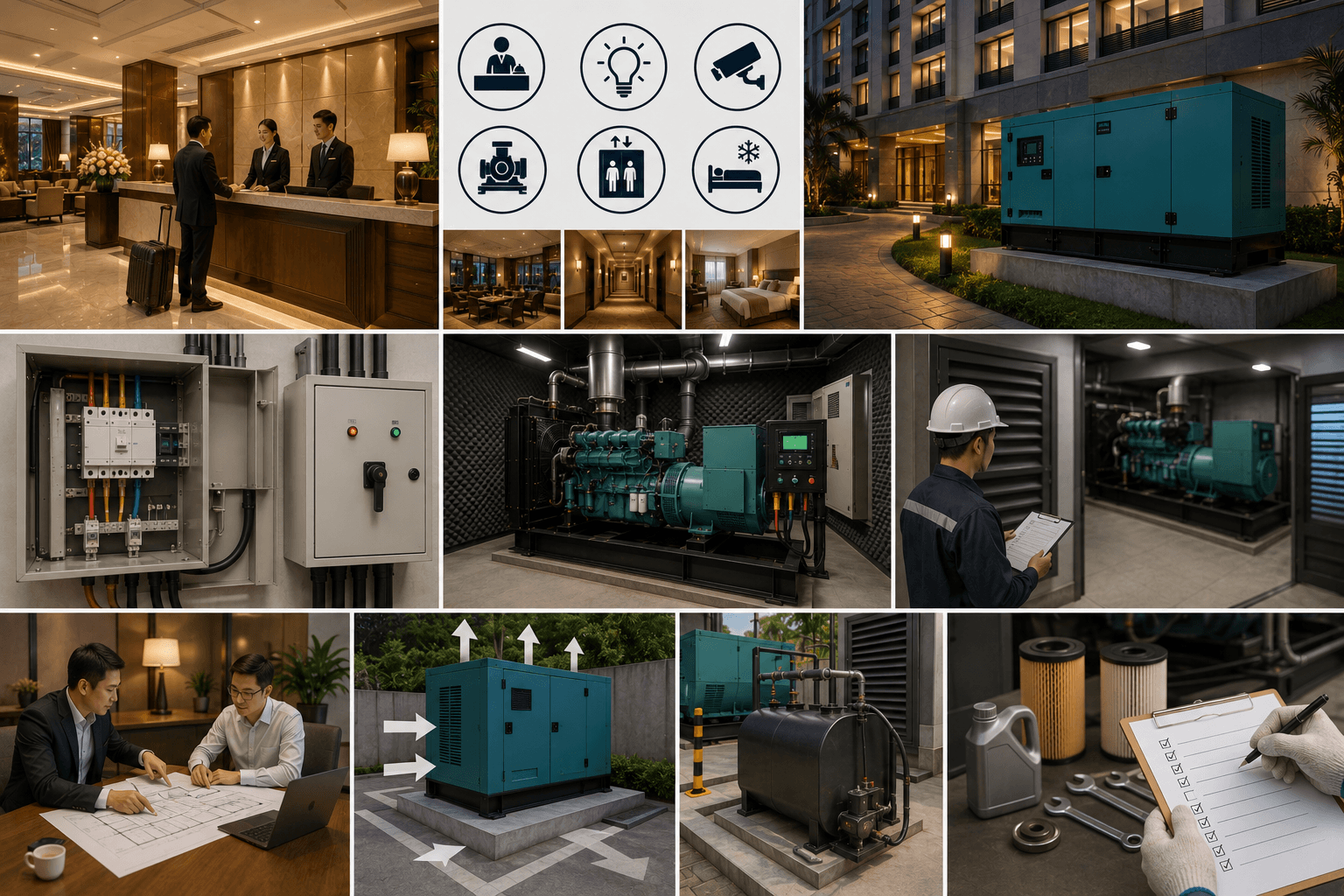 Kinh nghiệm đầu tư máy phát điện cho khách sạn