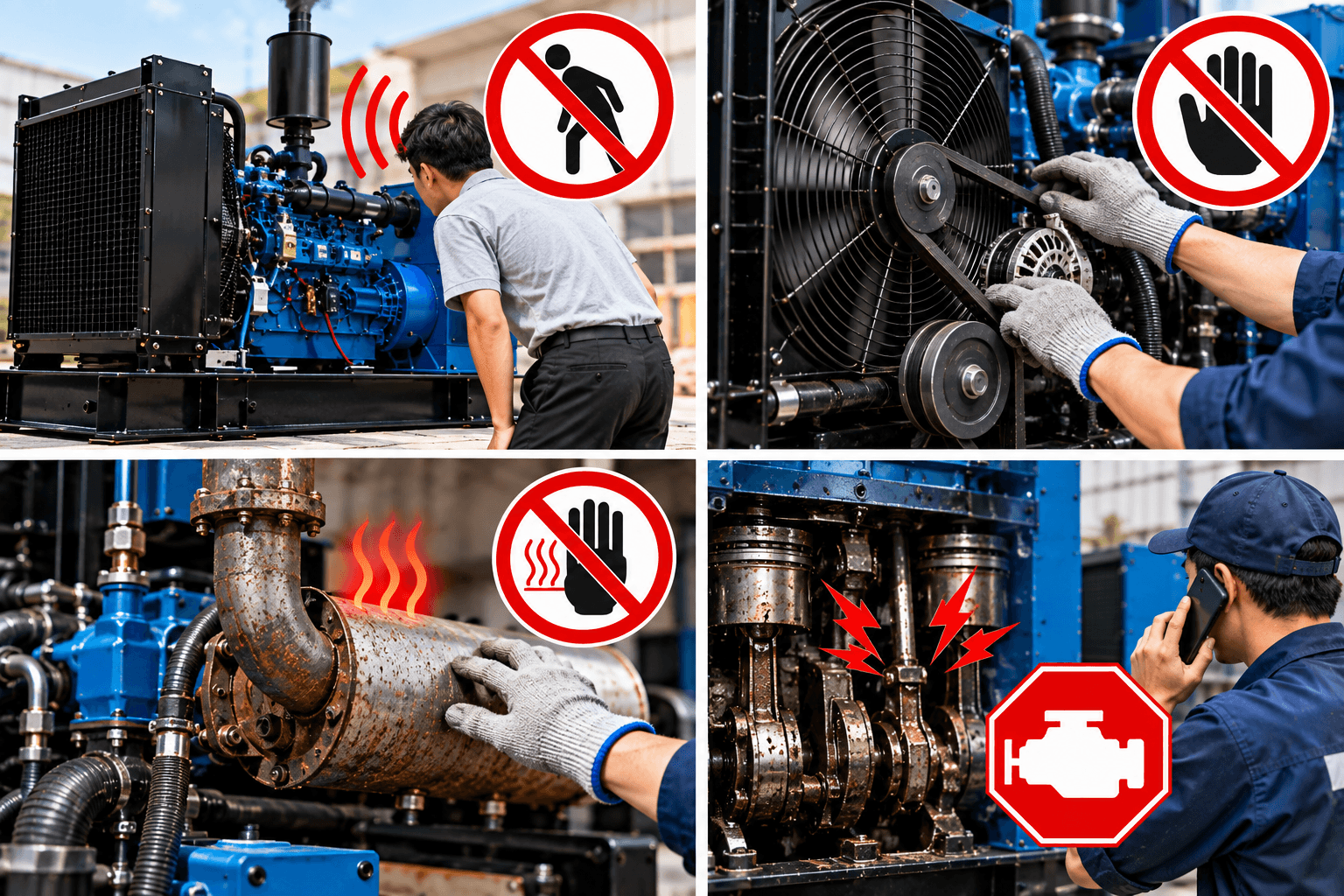 Lưu ý an toàn khi kiểm tra máy phát điện kêu to