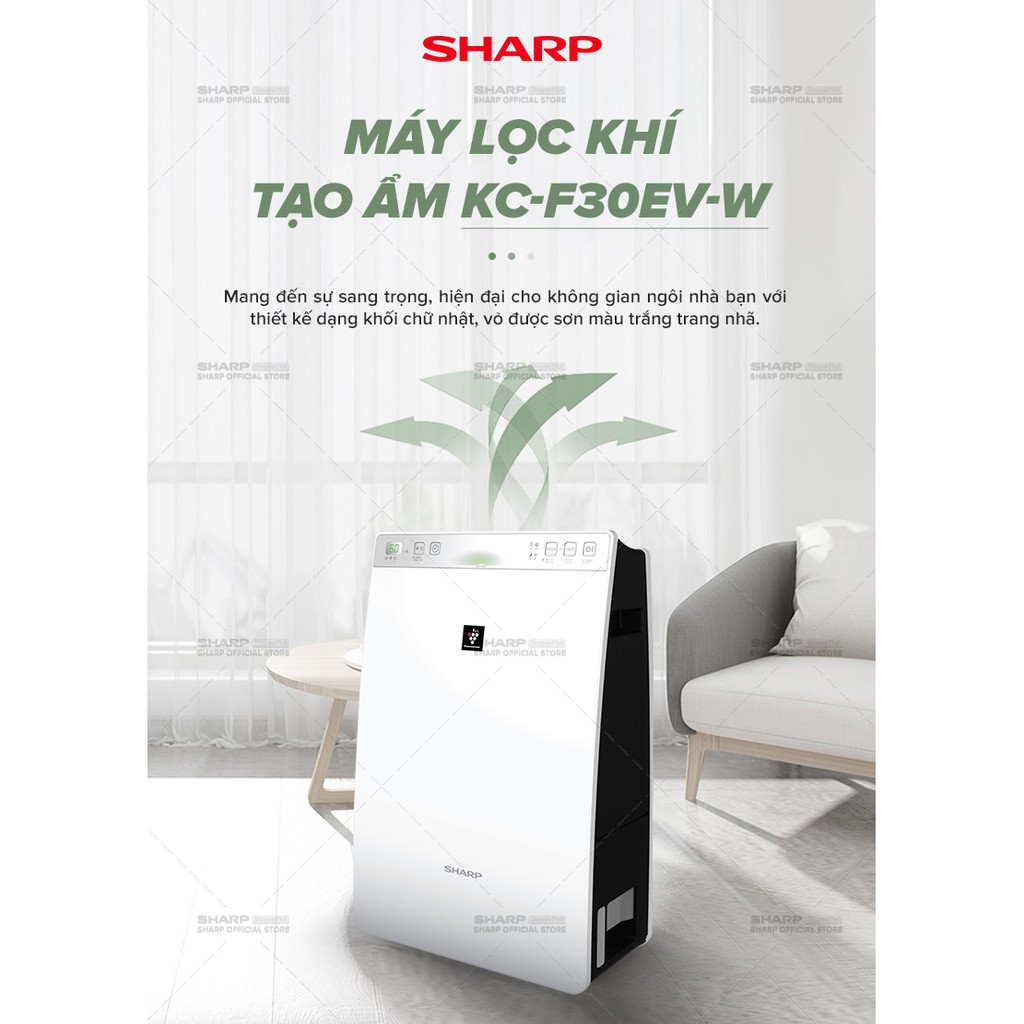 Lưu ý khi dùng máy lọc không khí và tạo ẩm Sharp KC-F30EV-W 