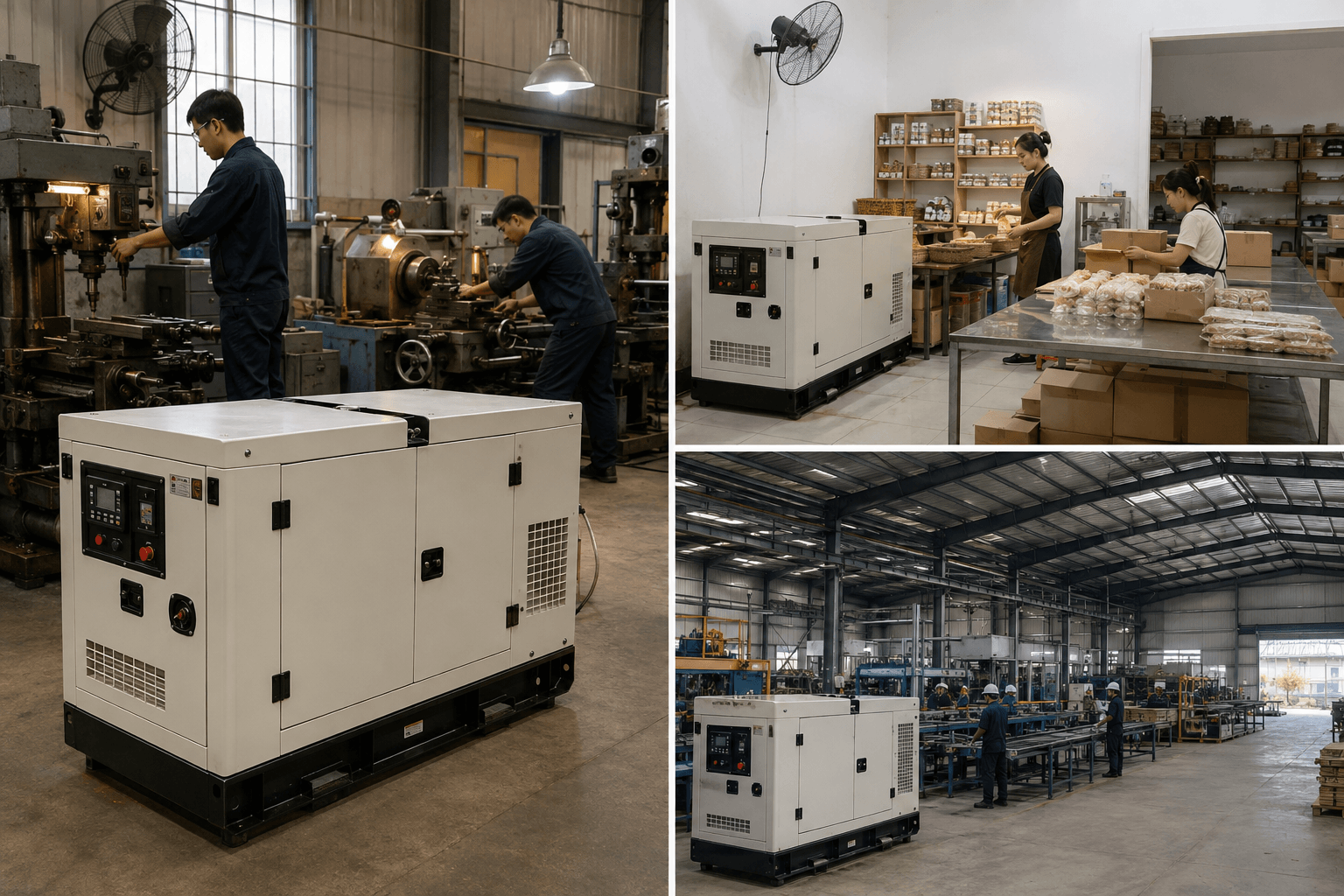 Máy phát điện 15–20kVA phù hợp với quy mô sản xuất nào?