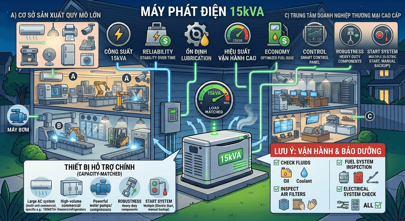 máy phát điện 15kVA