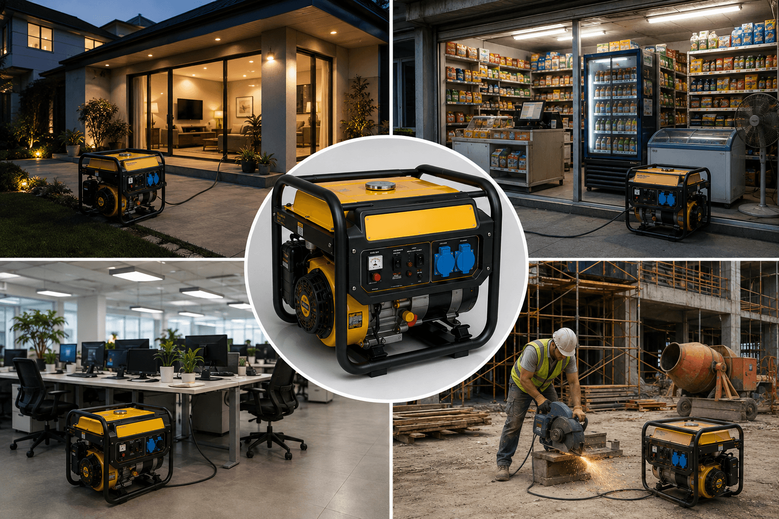 Máy phát điện 5kVA dùng được gì?