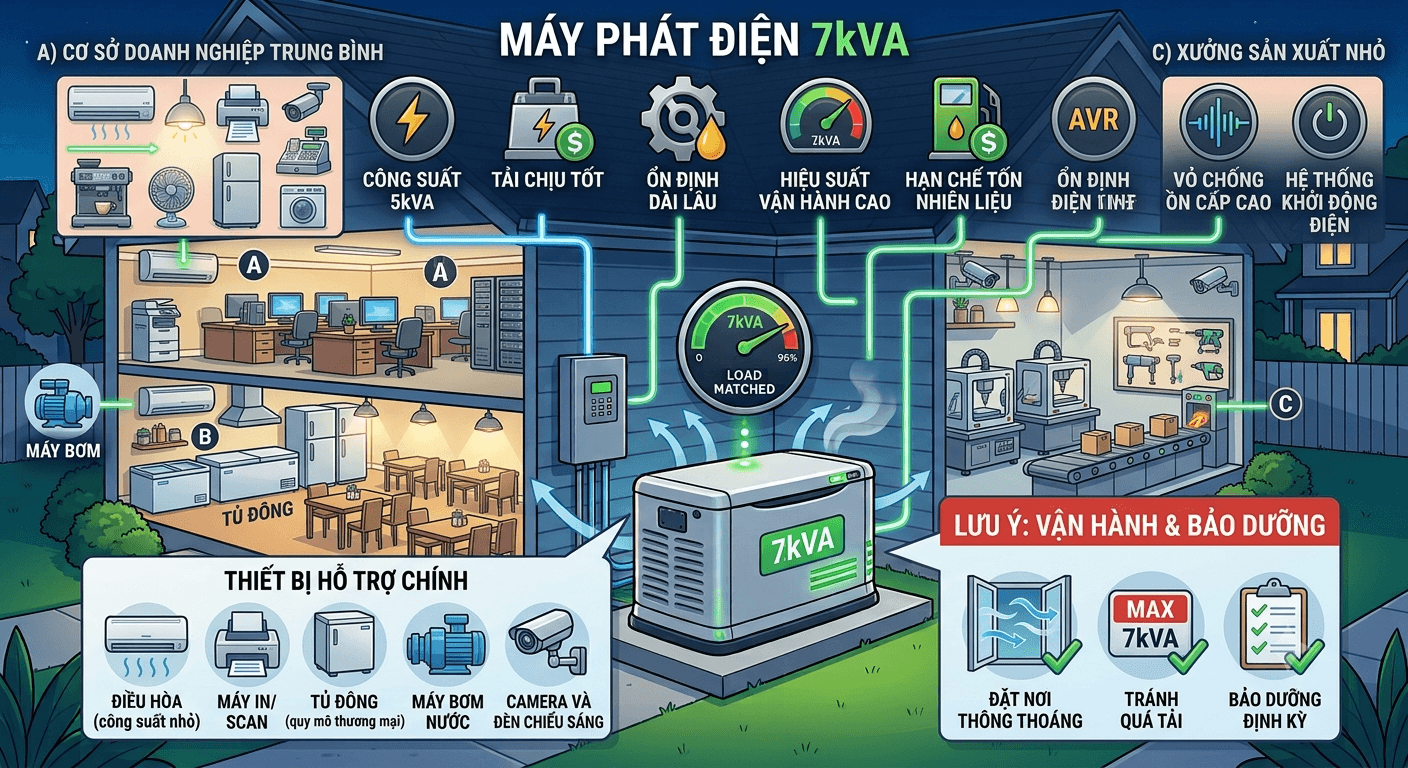 máy phát điện 7kVA