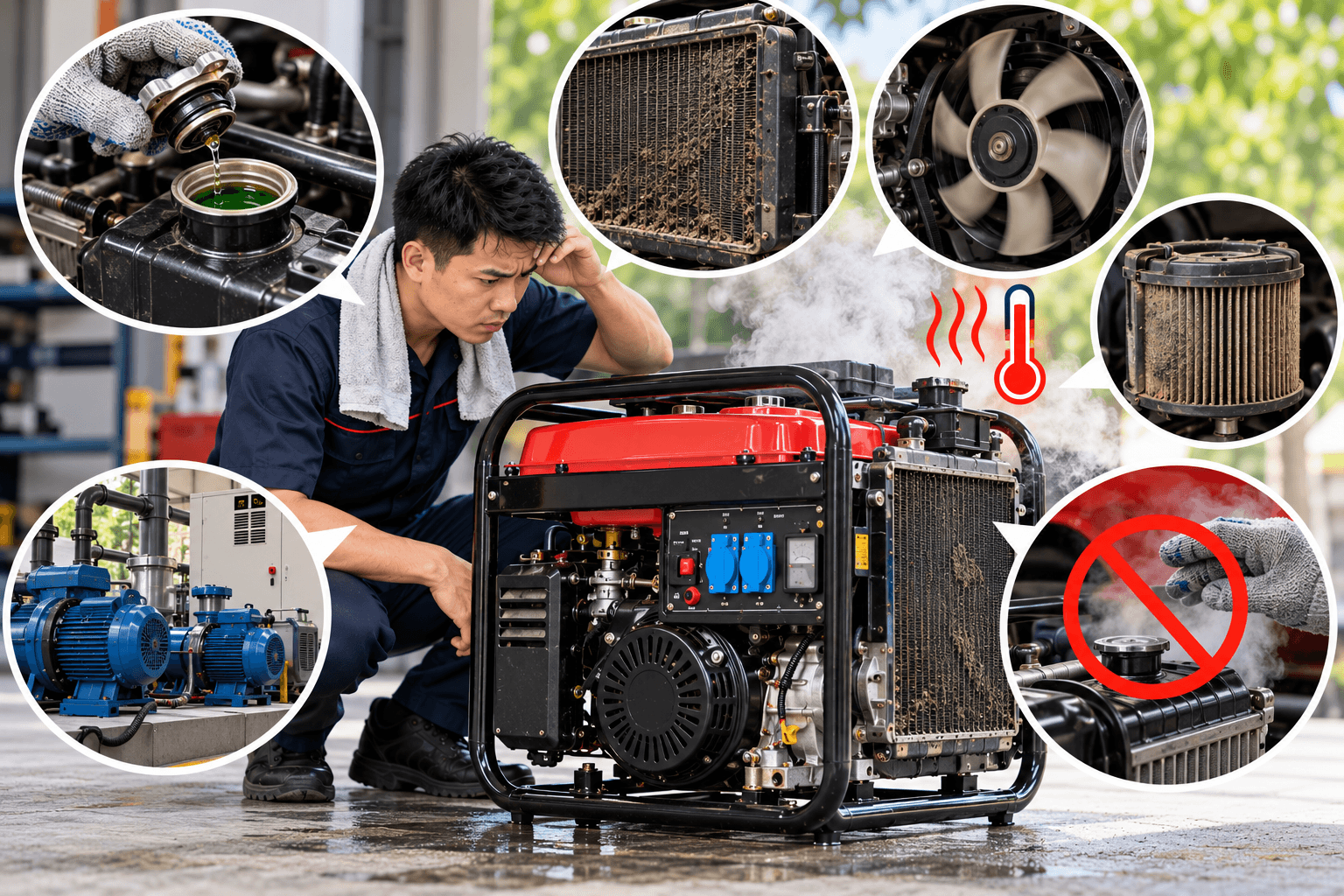Máy phát điện bị nóng