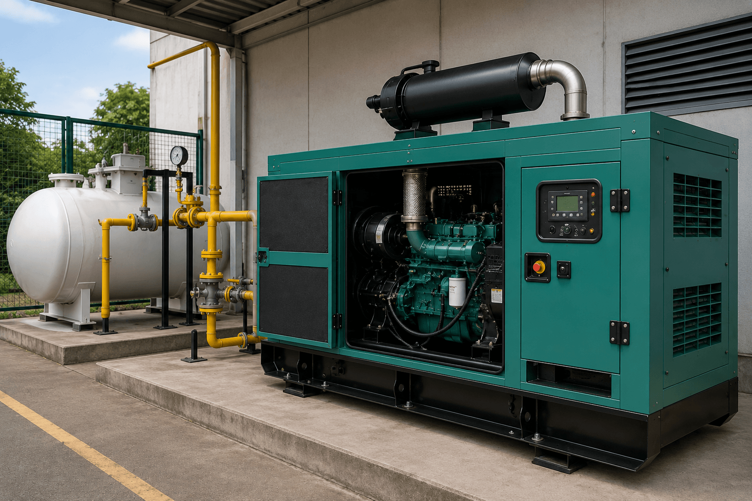 máy phát điện chạy gas