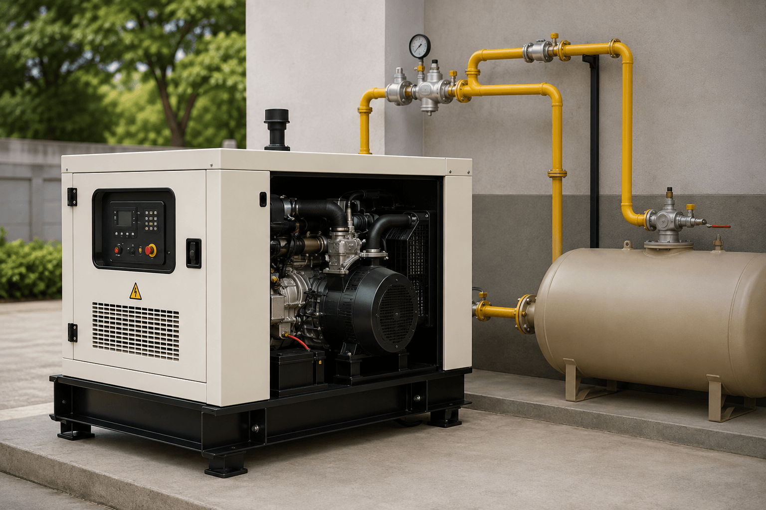 Máy phát điện chạy gas