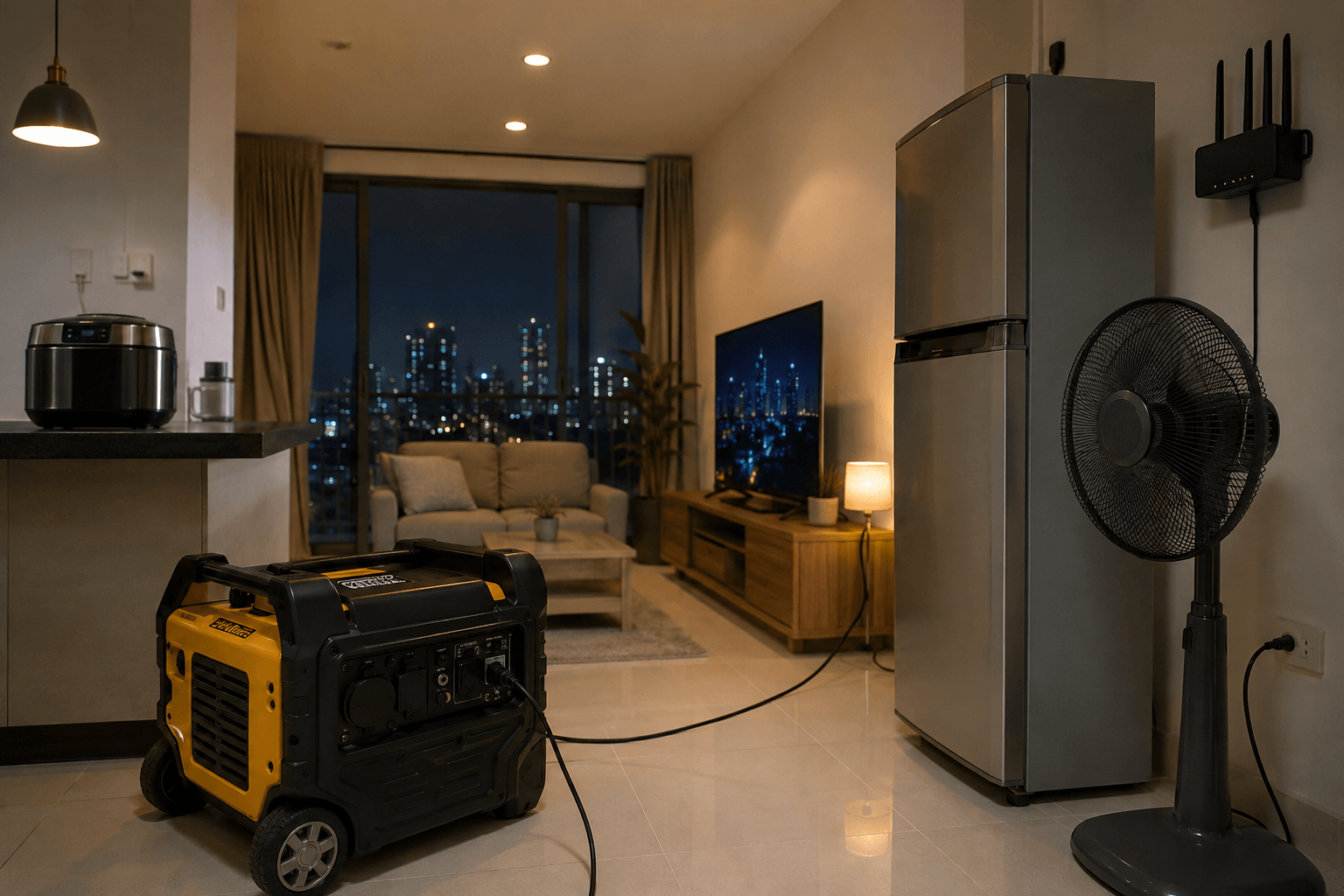 Máy phát điện cho căn hộ cần công suất bao nhiêu?