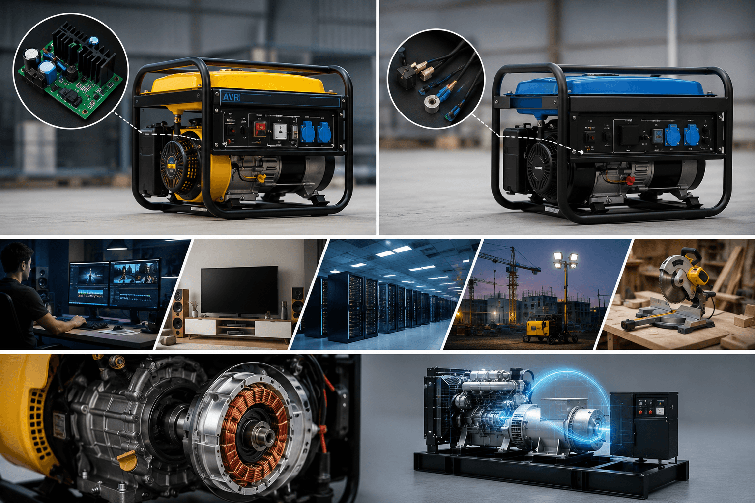 Máy phát điện có AVR và không có AVR