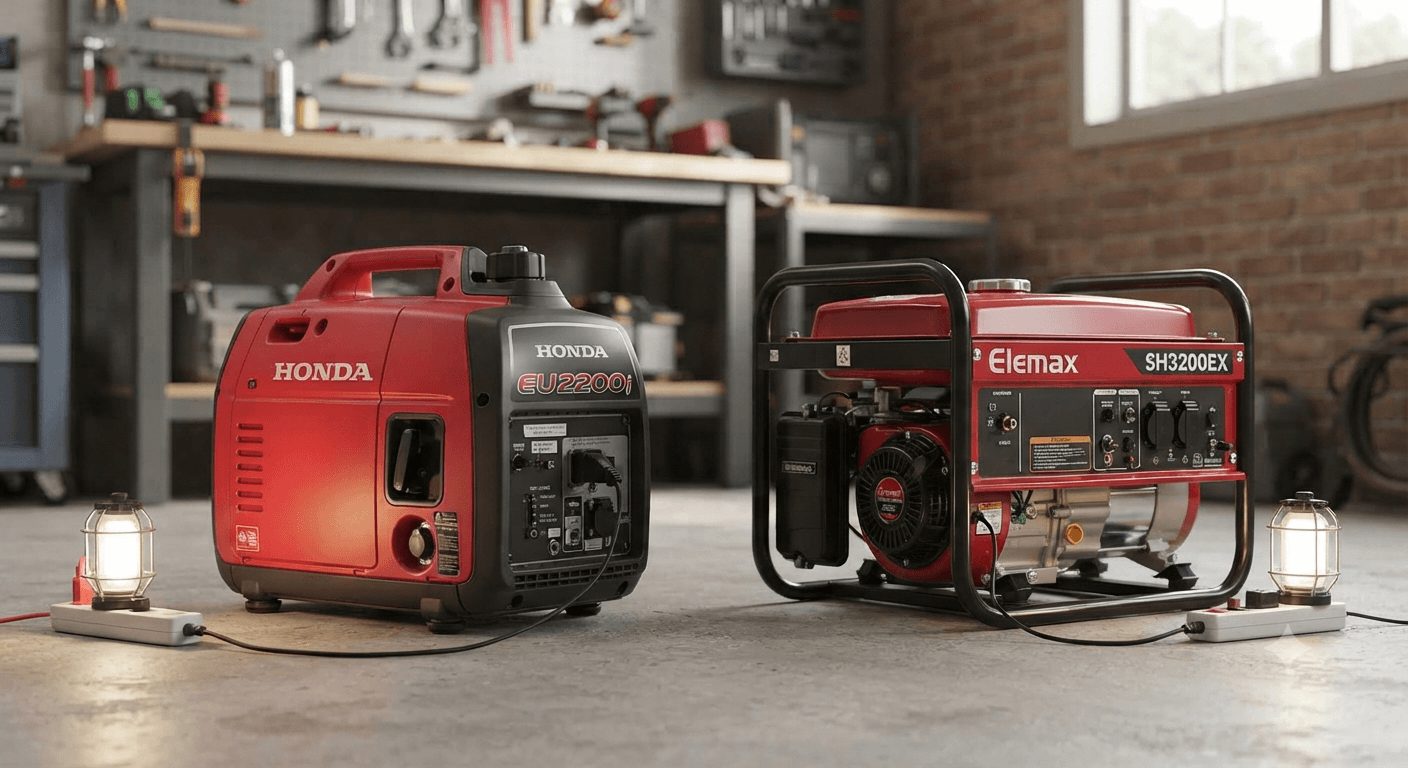  Máy phát điện Honda và Elemax 