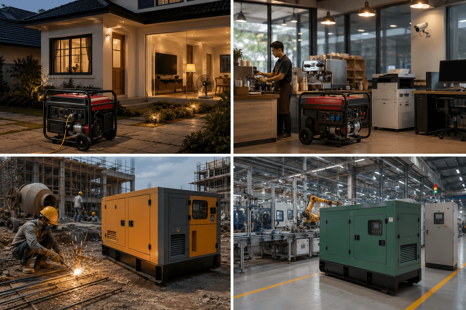 nên mua máy phát điện chạy xăng hay chạy dầu