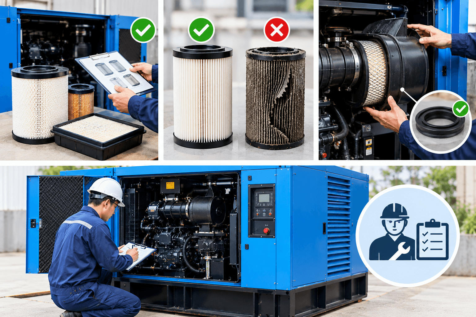 Những lưu ý khi thay lọc gió máy phát điện