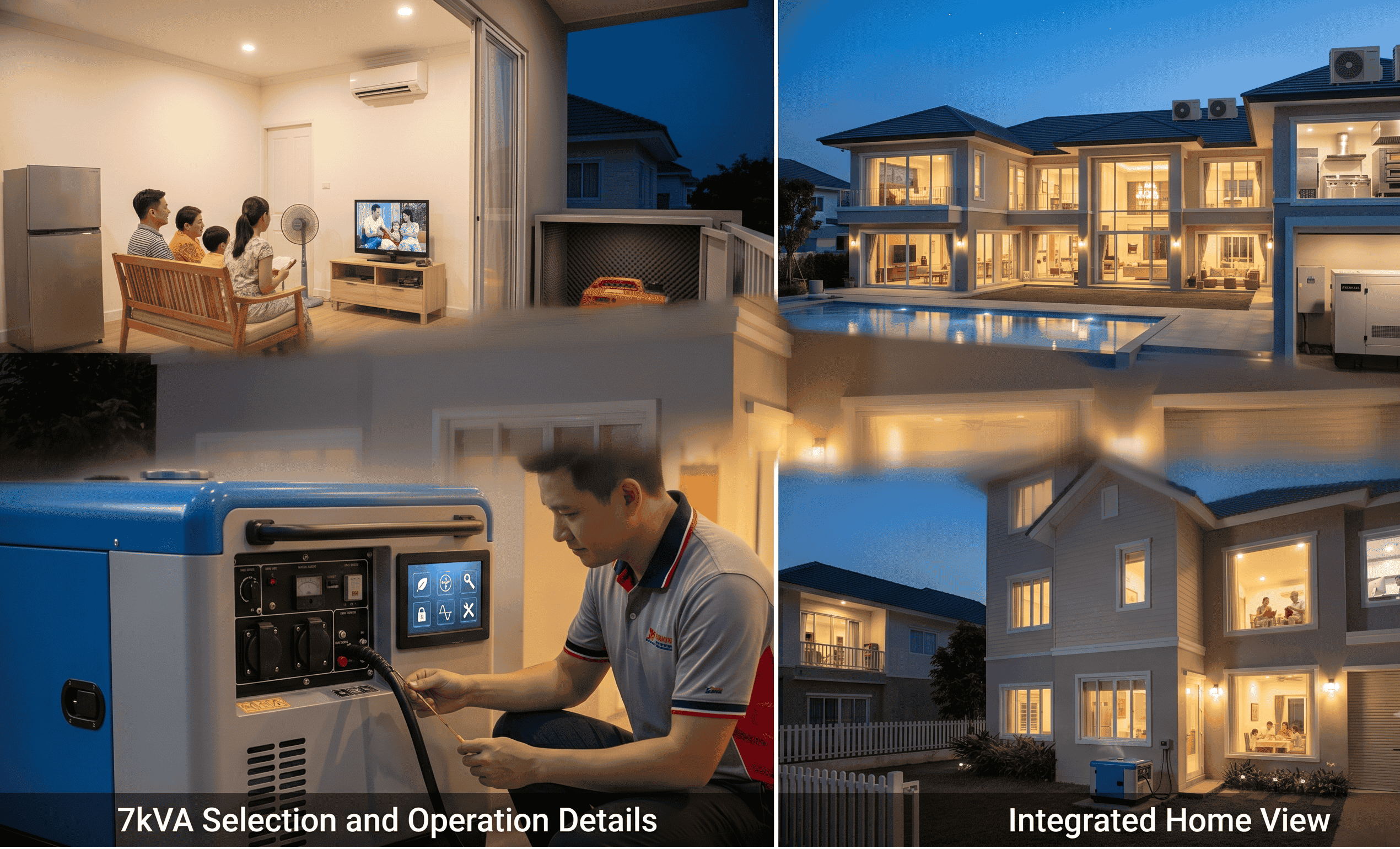 Những trường hợp không cần máy phát điện 7kVA