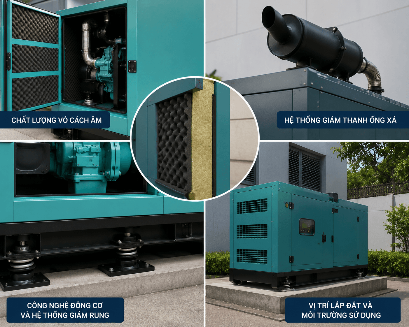 những yếu tố quyết định khả năng chống ồn của máy phát điện