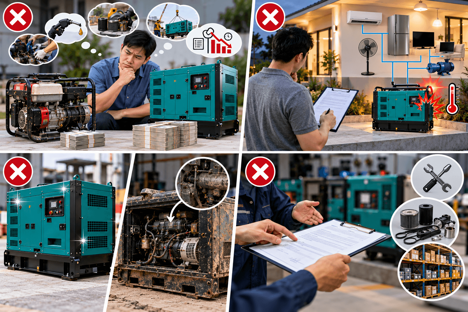 . Những sai lầm cần tránh khi mua máy phát điện mới và cũ