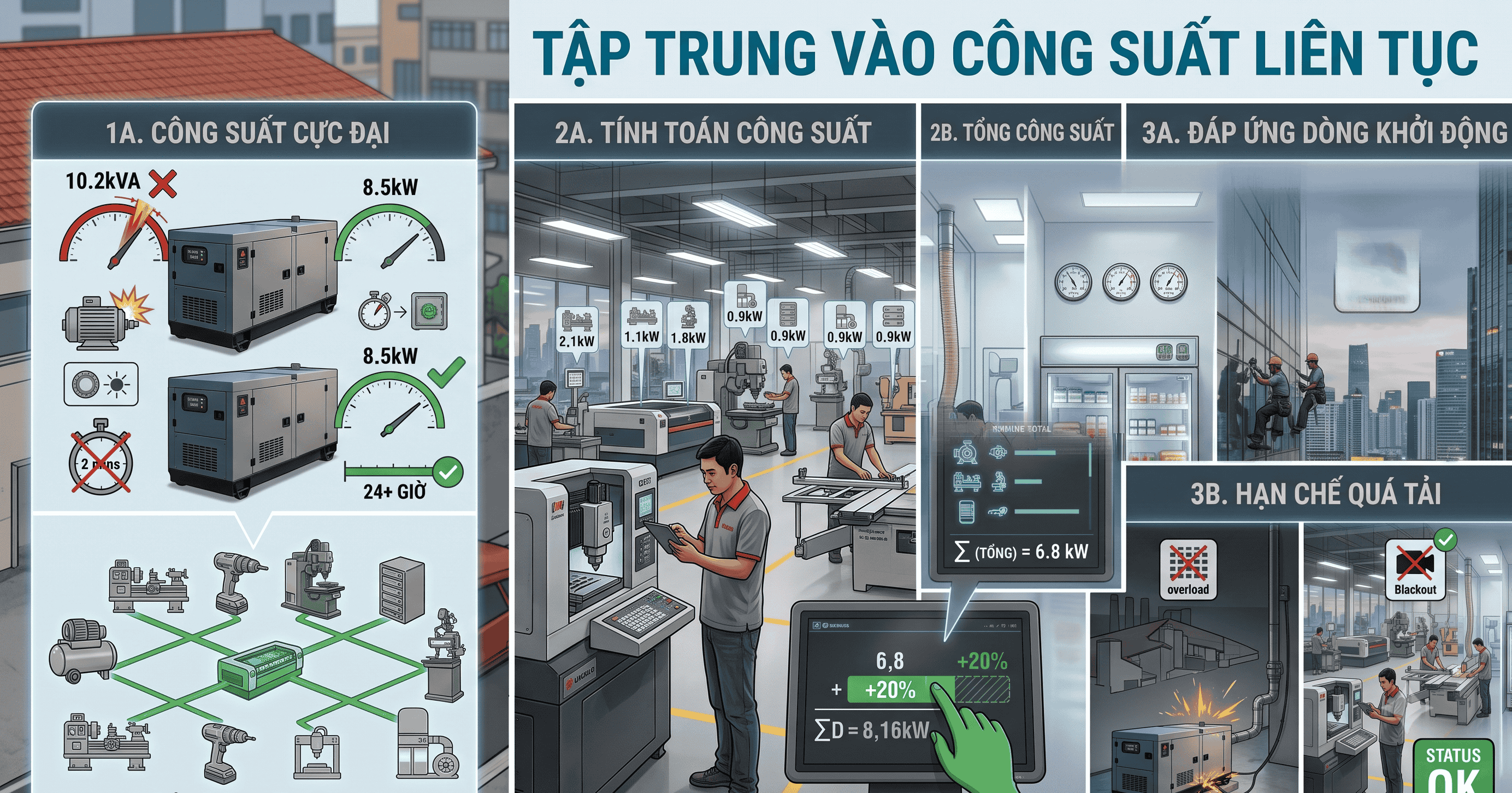 Tiêu chí lựa chọn máy phát điện 10kVA