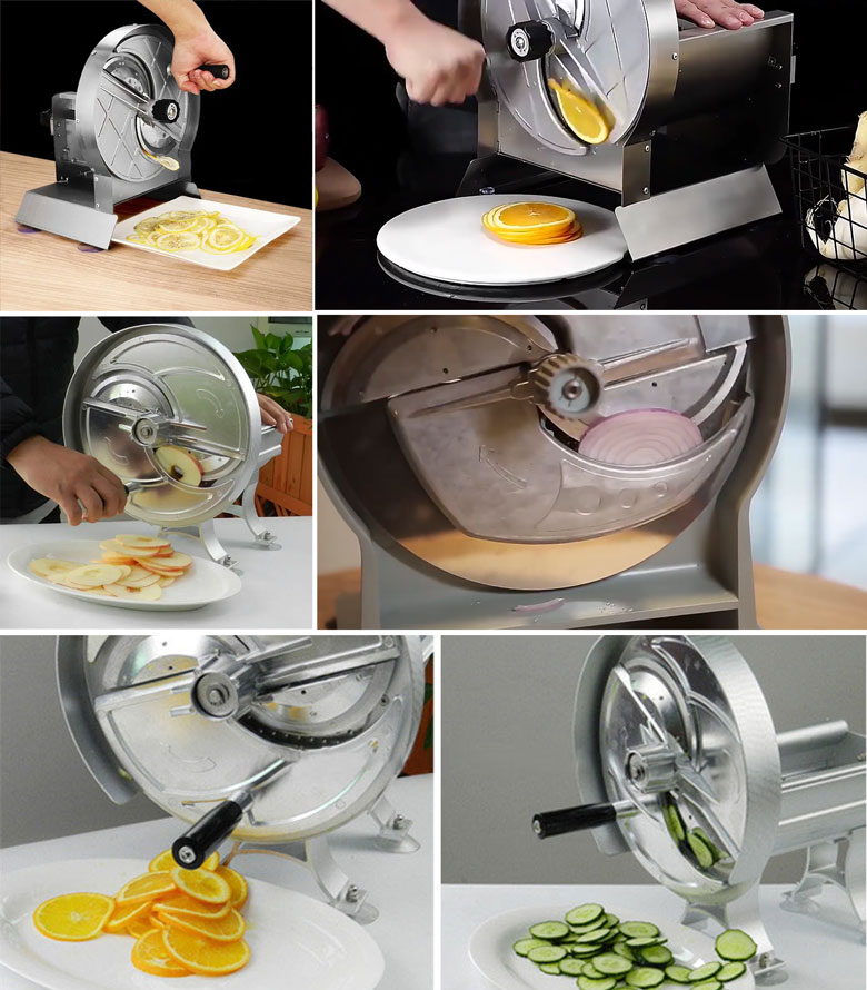 Máy thái lát củ quả inox quay tay