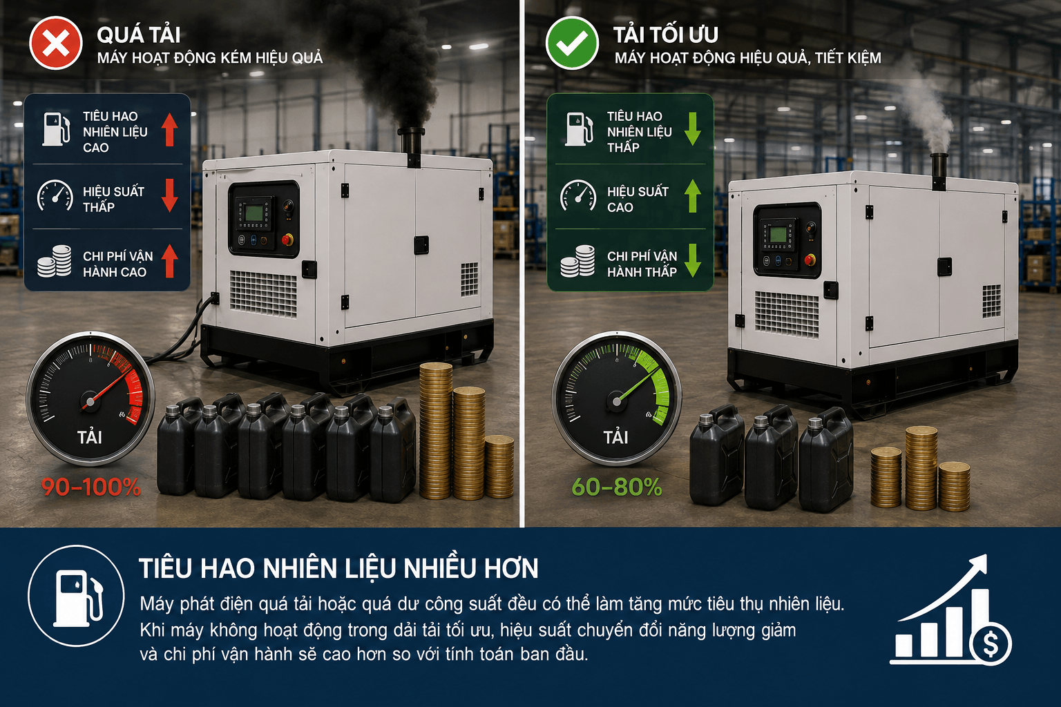 Tiêu hao nhiên liệu nhiều hơn