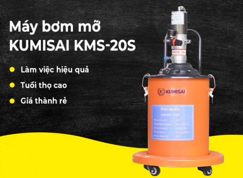 Điểm nổi bật của máy bơm mỡ Kumisai KMS-20S