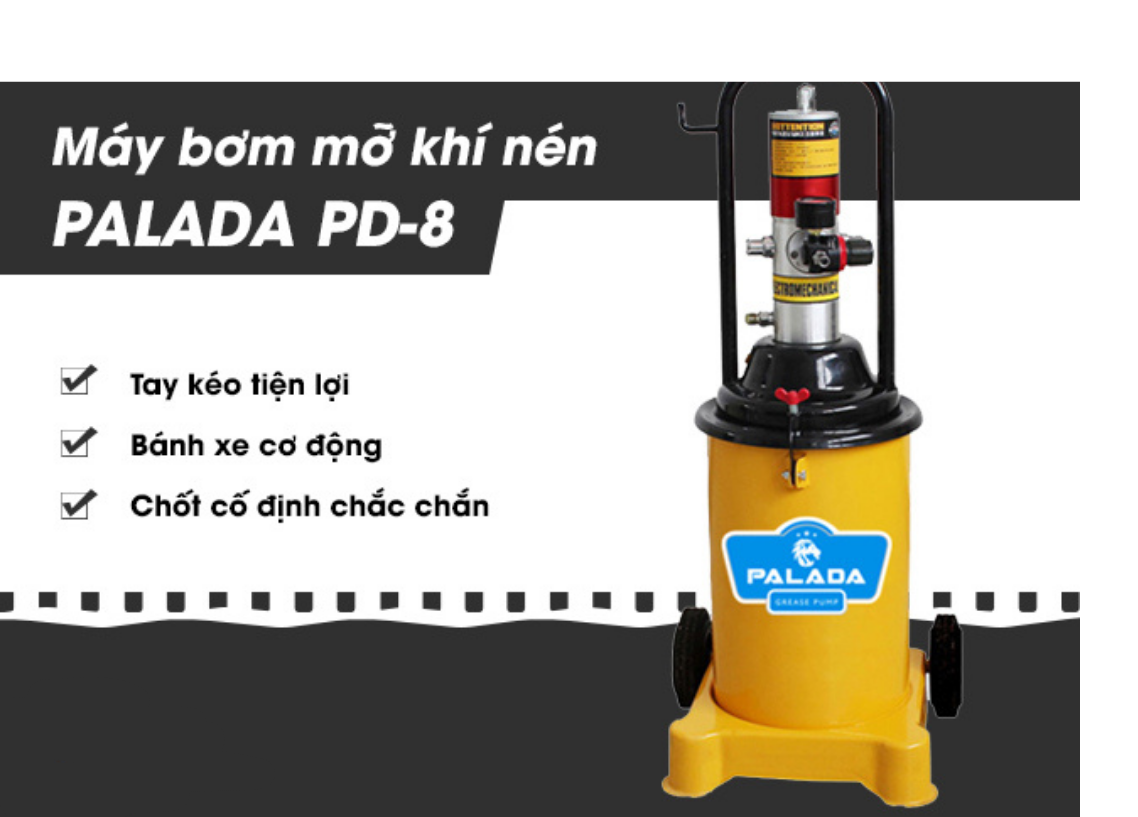 Máy bơm mỡ bằng hơi khí nén Palada PD-8