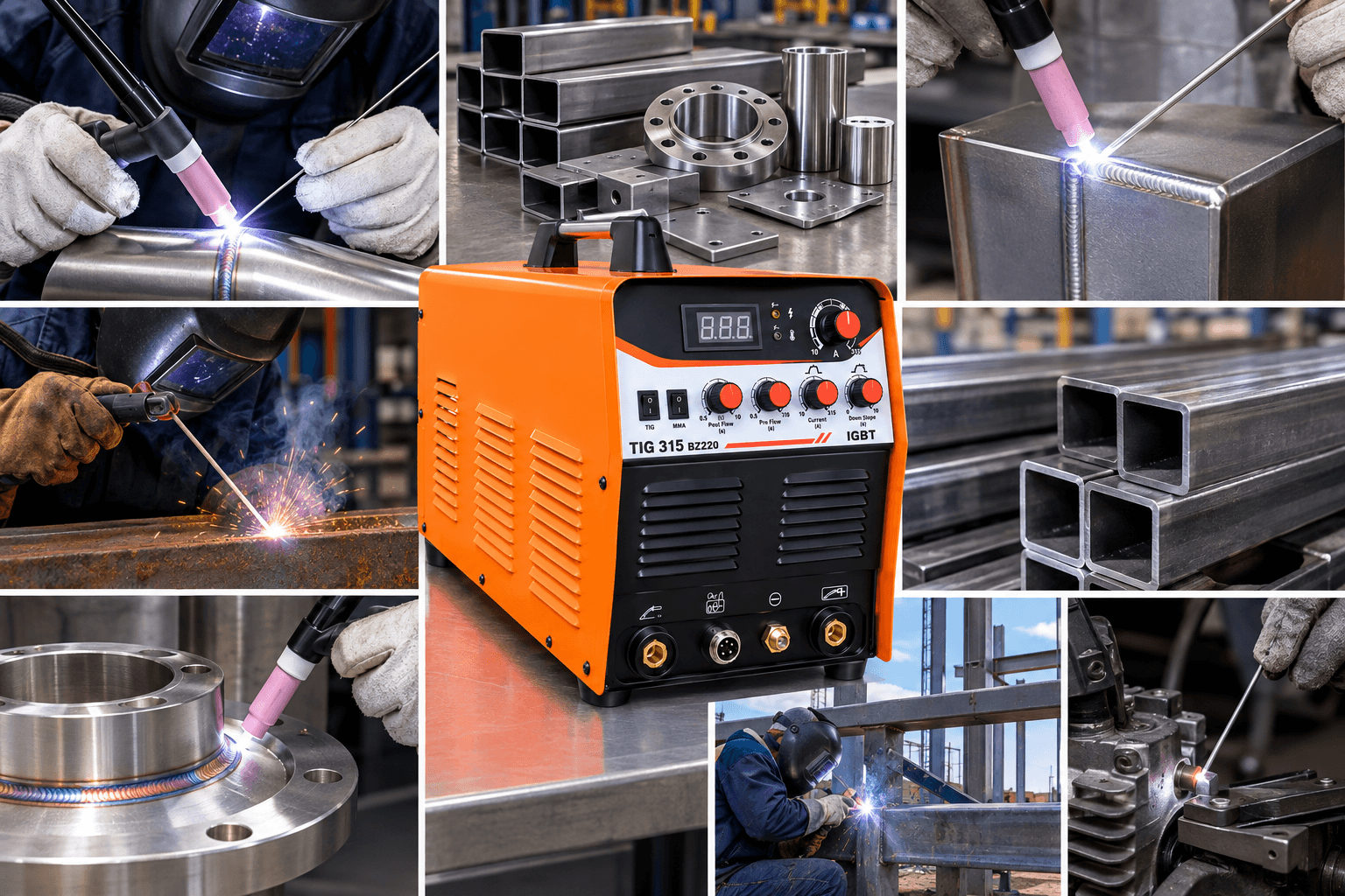Ứng dụng của máy hàn TIG 315 BZ220