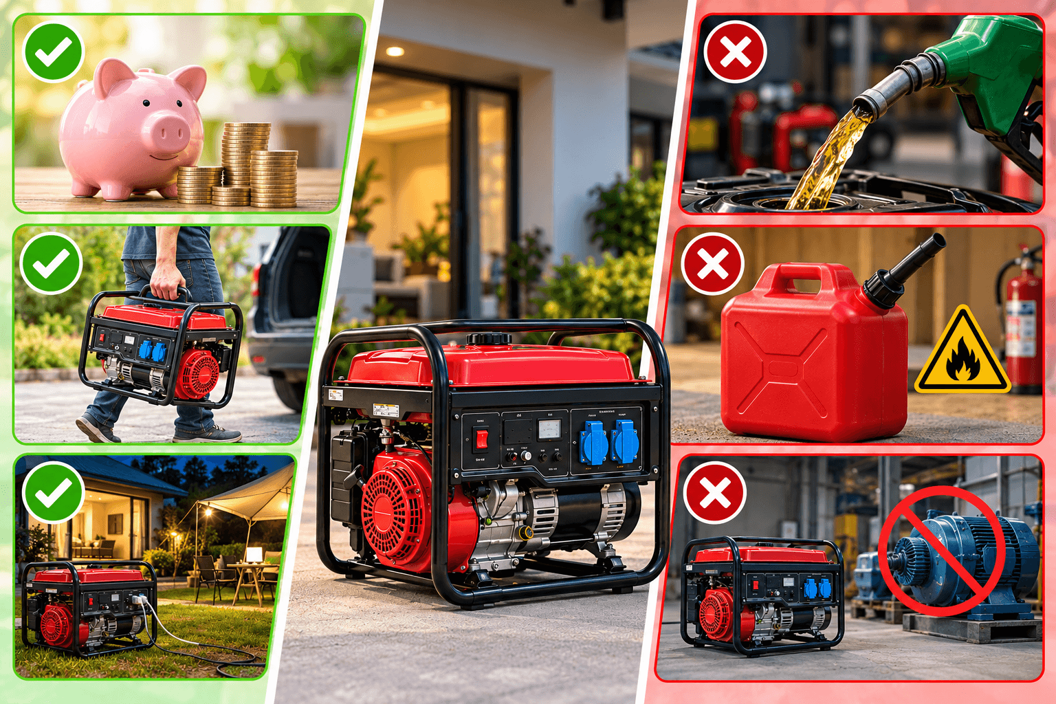 Ưu điểm và nhược điểm của máy phát điện chạy xăng