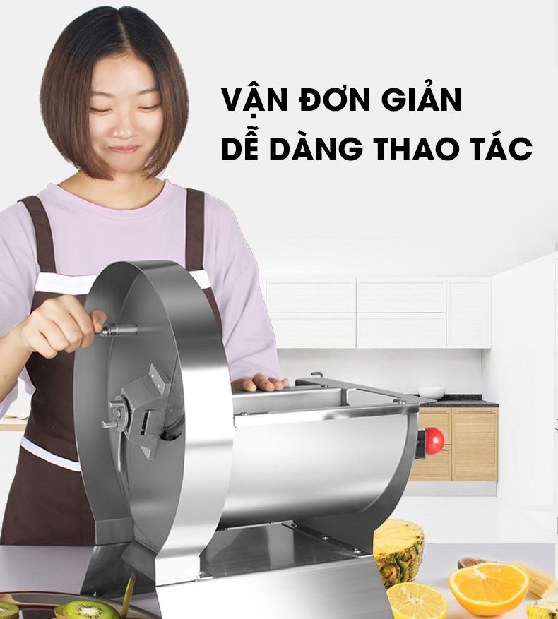 Máy thái lát củ quả inox quay tay