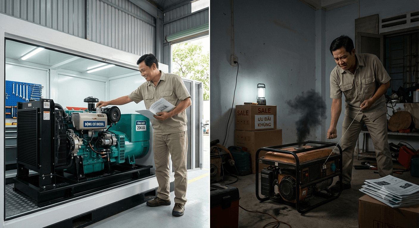 vì sao cần tìm hiểu kinh nghiệm mua máy phát điện