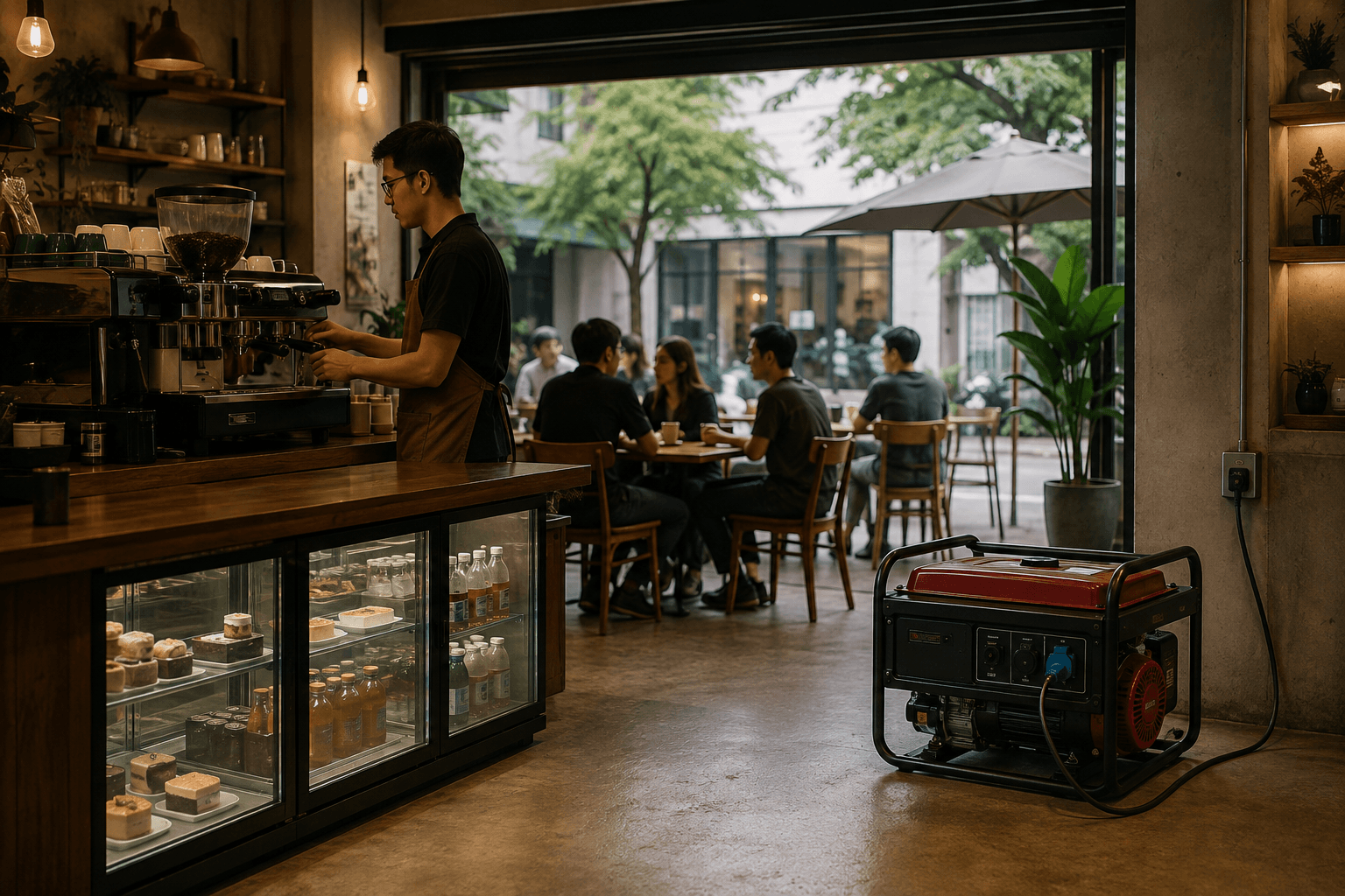 Vì sao quán cà phê nên có máy phát điện dự phòng?