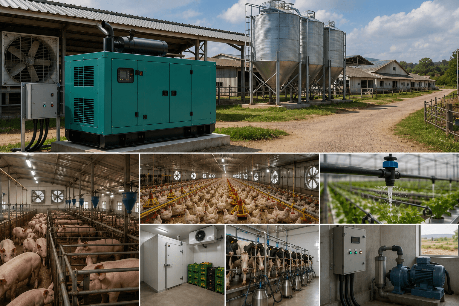 Vì sao trang trại cần máy phát điện dự phòng?