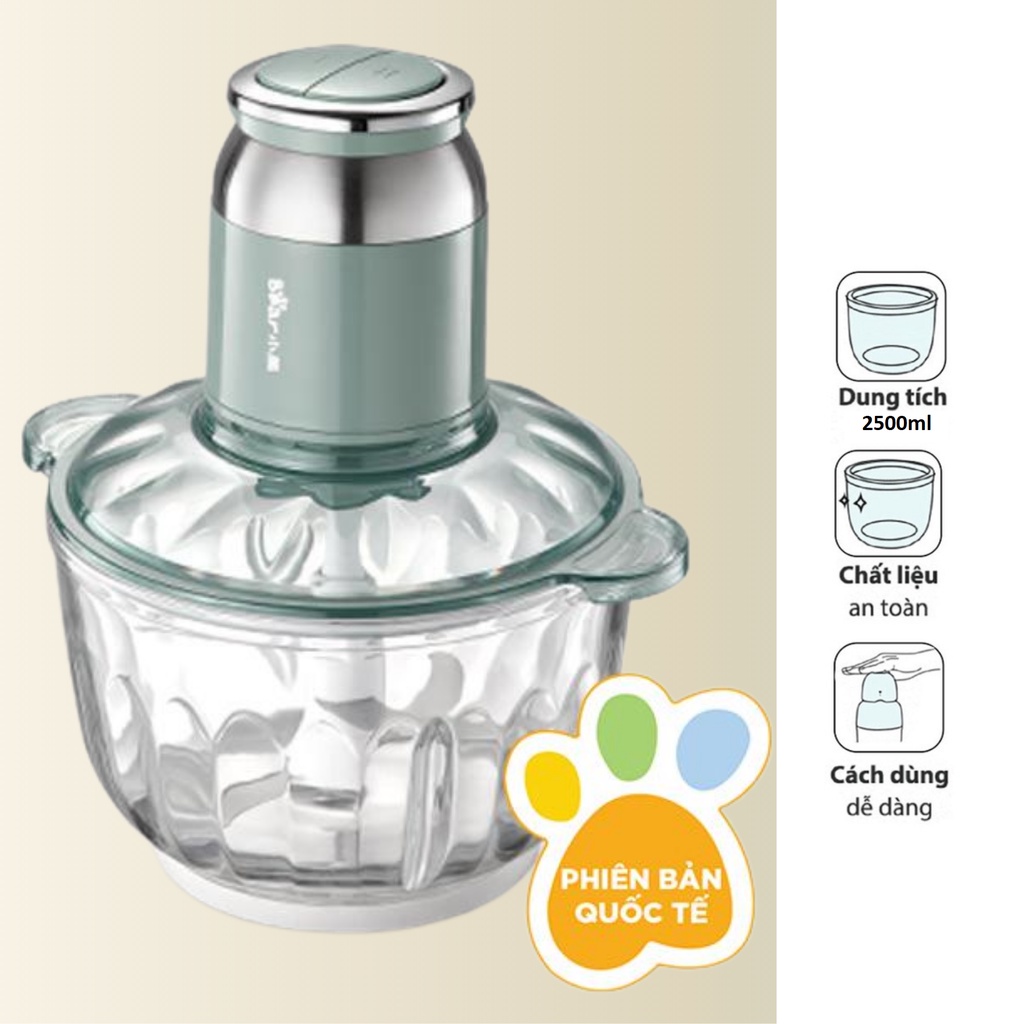 QT - Máy xay đa năng Bear, máy xay thịt, xay rau củ cho bé Bản Quốc Tế - HAPOS BH 18 thán QSJ-B02U2 0.6L 220W - BEAMXEQSJB02U2