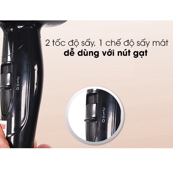 Máy sấy tóc Sunhouse SHD2306 2 chế độ sấy công suất 1200W tiết kiệm điện