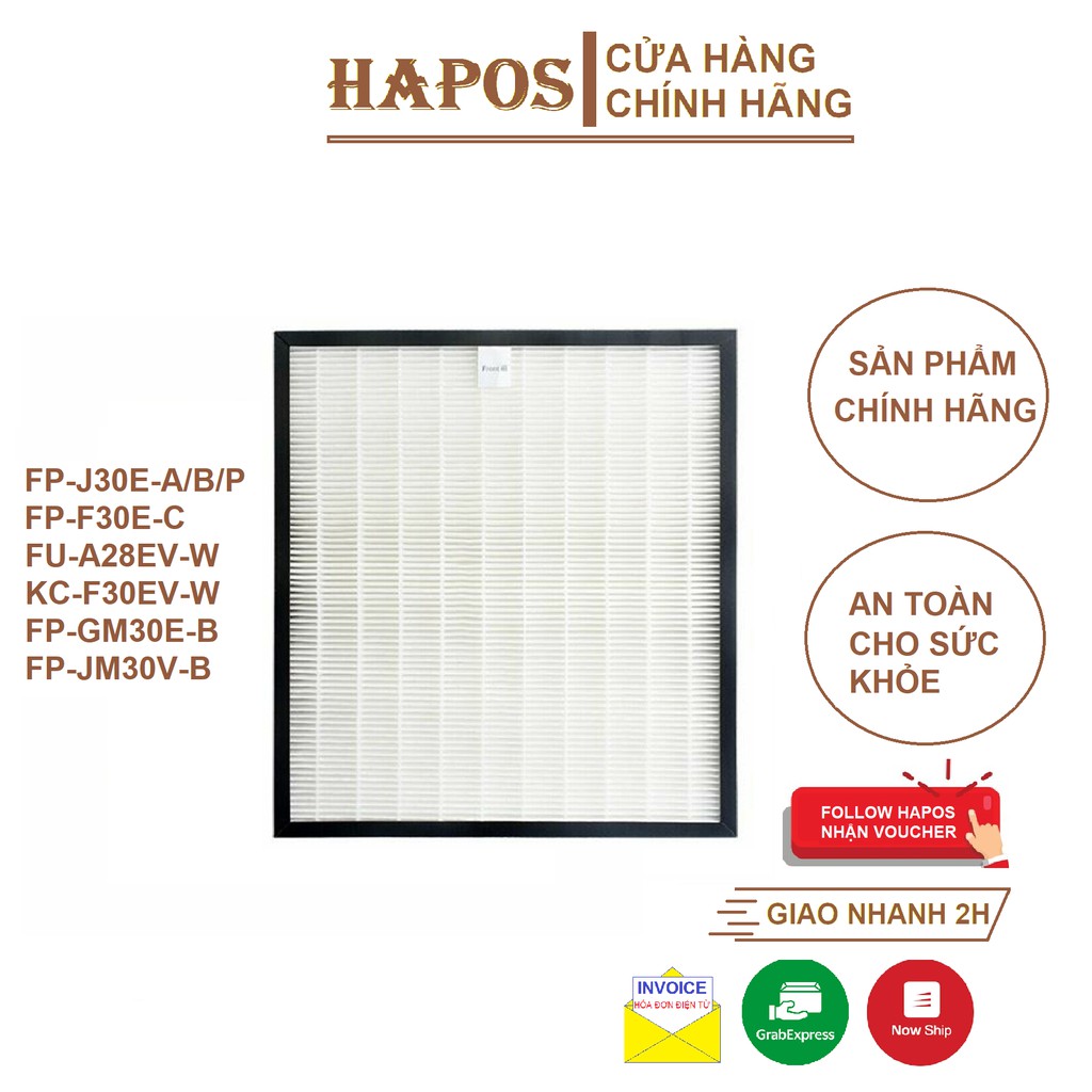 Màng lọc Hepa FZ-F30HFE cho máy Sharp FP-J30E-A/B/P, FP-F30E-C, FU-A28EV-W, KC-F30EV-W, FP-GM30E-B và FP-JM30V-B