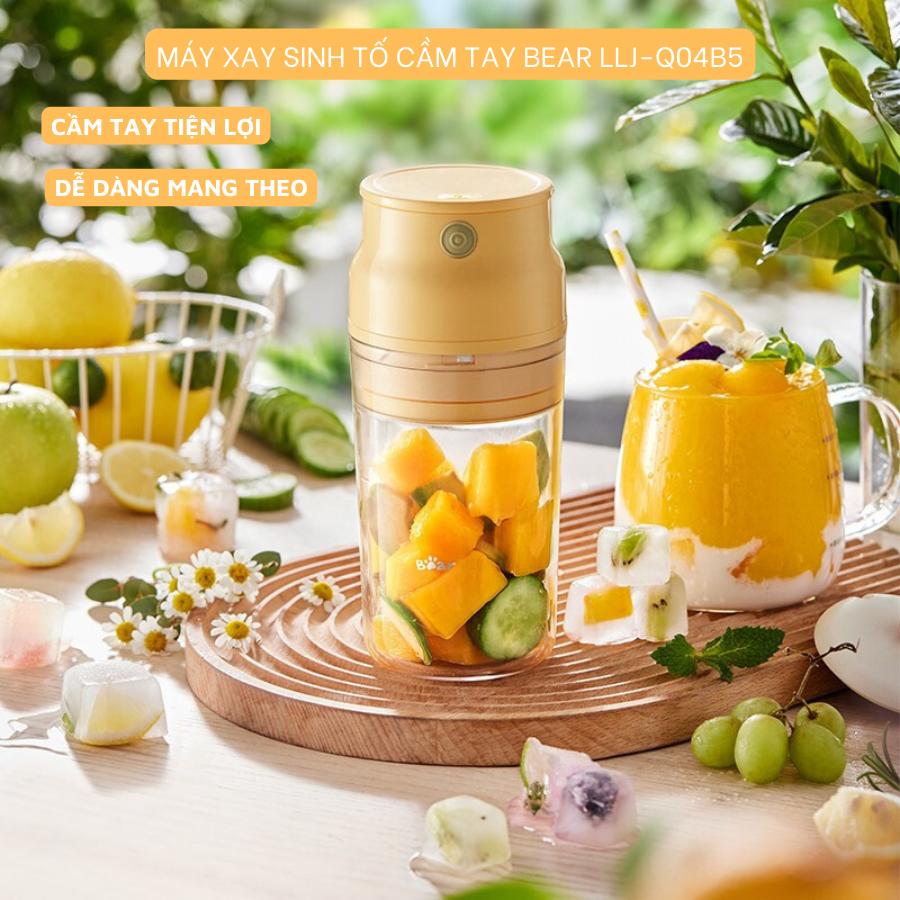 QT - Máy Xay Sinh Tố Bear Cầm Tay Đa Năng 300ML LLJ-B03C1 / P03G5 - Hàng Chính Hãng - Bảo Hành 18 Tháng B03C1 - Hồng
