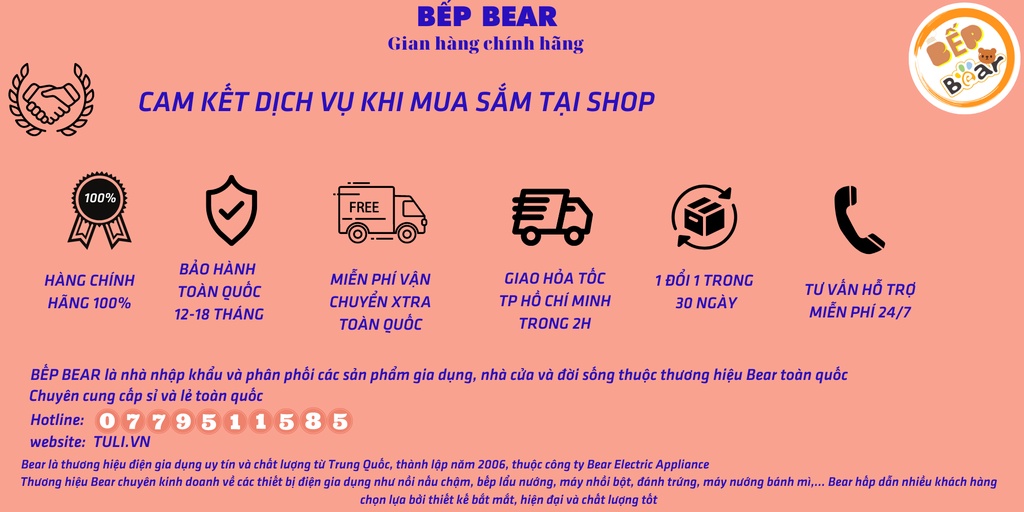 QT - Máy đánh trứng cầm tay Bear DDQ-B01K1 công suất cao chống tê tay khử mùi đảm bảo sức khỏe an toàn - Hapos DDQ-B01K1