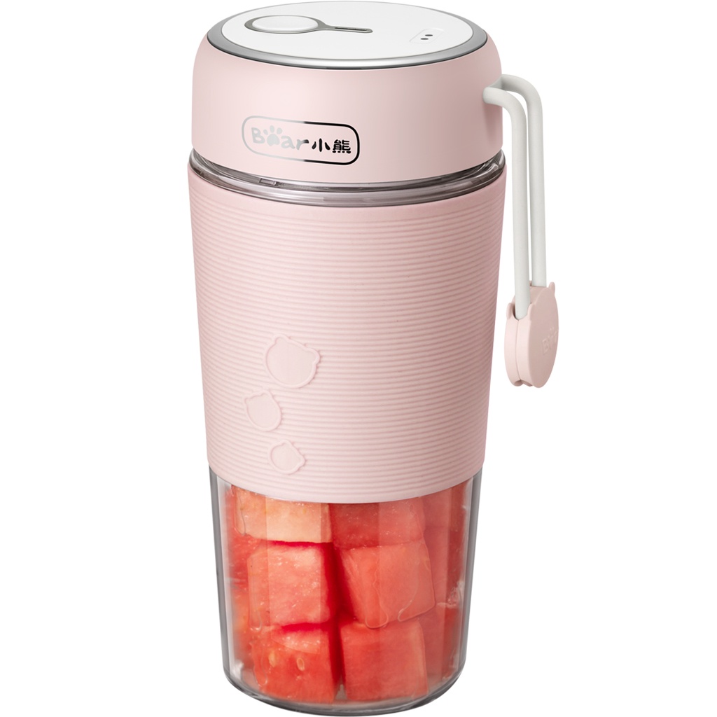 QT - Máy Xay Sinh Tố Bear Cầm Tay Đa Năng 300ML LLJ-B03C1 / P03G5 - Hàng Chính Hãng - Bảo Hành 18 Tháng B03C1 - Hồng
