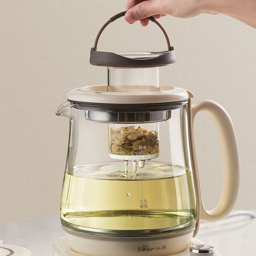 QT - Ấm Bình Máy pha trà chưng yến đa năng Bear SUBE011, thủy tinh dung tích 1,5L nhỏ gọn tiện lợi, dưỡng sinh, BH 18 tháng C08T1 Xanh Quốc Tế