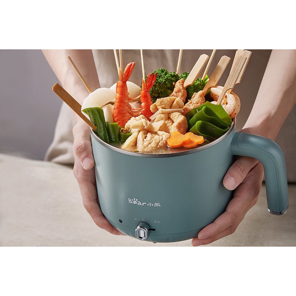 QT - Nồi lẩu điện mini đa năng Bear DRG-D12M5 nồi lẩu mini 1.2L Bear - Hàng Chính Hãng - Bảo Hành 18 tháng DRG-D12M5